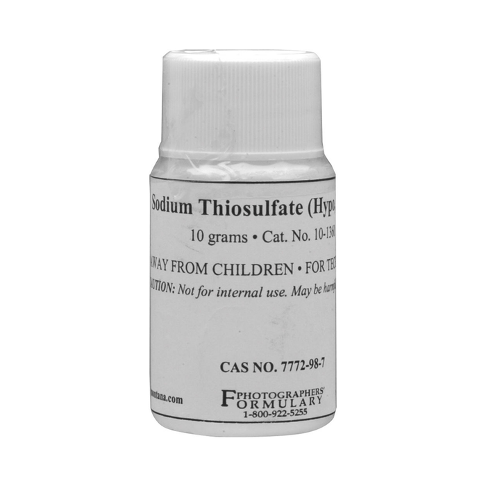 Photographers' Formulary Sodium Thiosulfate (Hypo) Penta (Prismatic Rice) (10g)