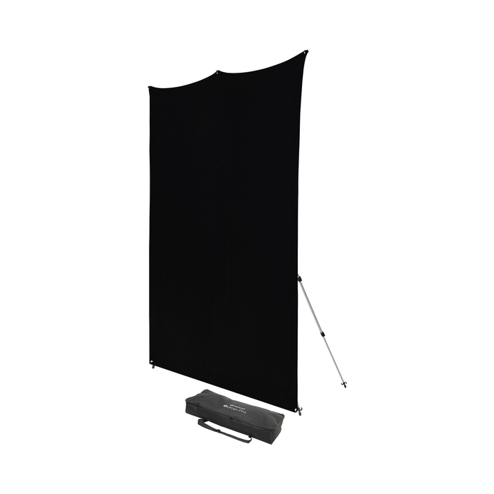 Westcott X-Drop Pro Wrinkle-Resistant Backdrop Kit, 8' x 8' - Rich Black