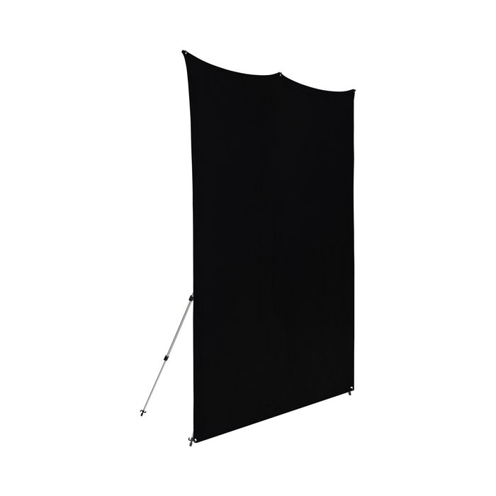 Westcott X-Drop Pro Wrinkle-Resistant Backdrop Kit, 8' x 8' - Rich Black
