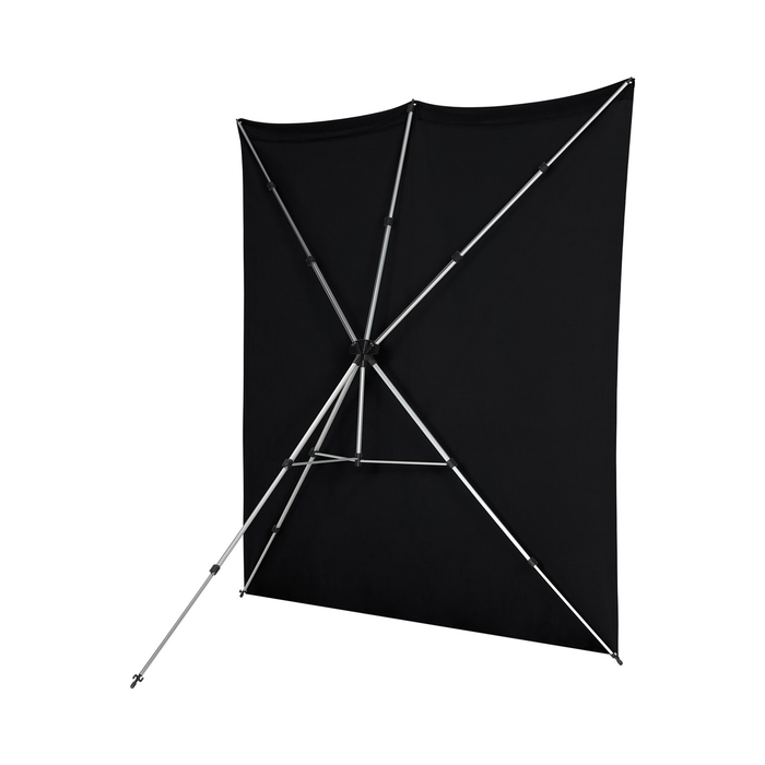 Westcott X-Drop Pro Wrinkle-Resistant Backdrop Kit, 8' x 8' - Rich Black
