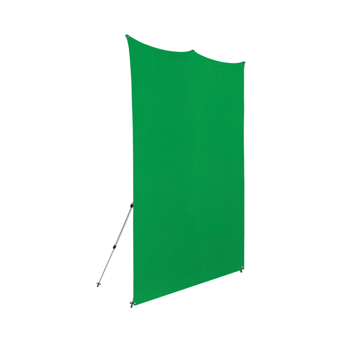 Westcott X-Drop Pro Wrinkle-Resistant Backdrop Kit, 8' x 8' - Chroma-Key Green Screen