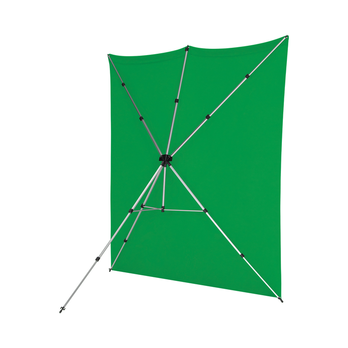 Westcott X-Drop Pro Wrinkle-Resistant Backdrop Kit, 8' x 8' - Chroma-Key Green Screen