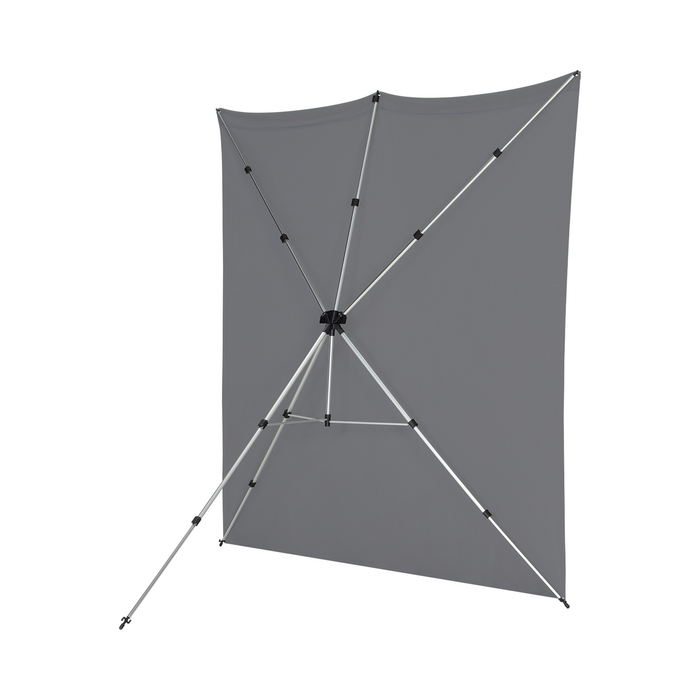 Westcott X-Drop Pro Wrinkle-Resistant Backdrop Kit, 8' x 8' - Neutral Gray