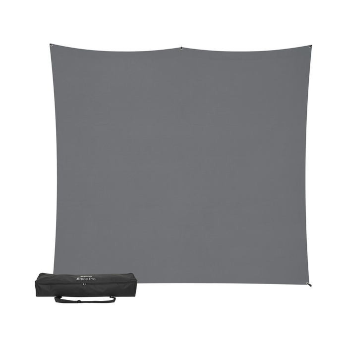 Westcott X-Drop Pro Wrinkle-Resistant Backdrop Kit, 8' x 8' - Neutral Gray
