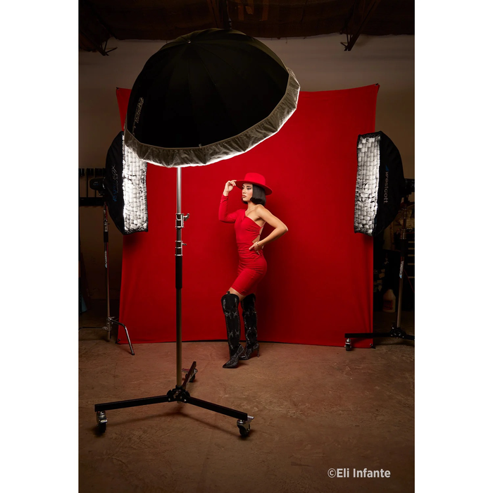 Westcott X-Drop Pro Wrinkle-Resistant Backdrop, 8' x 8' - Scarlet Red