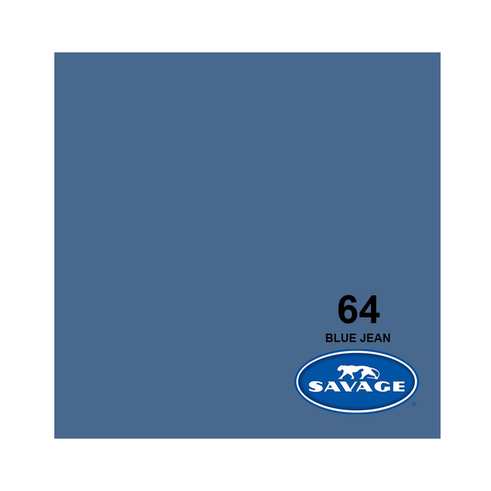 Savage #64 Blue Jean Seamless Background Paper 107" x 36' - In Store Pick Up Only