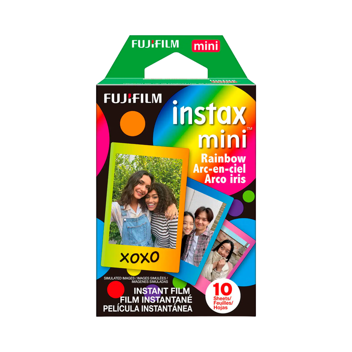 Fujifilm Instax Mini Instant Film, Rainbow Frame - 10 Exposures