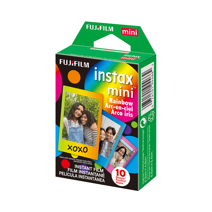 Fujifilm Instax Mini Instant Film, Rainbow Frame - 10 Exposures