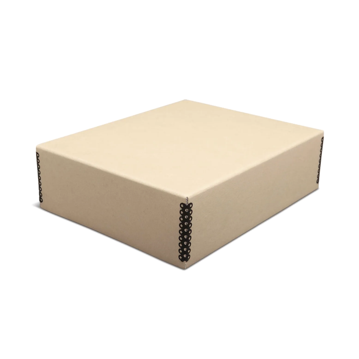 Print File TDF9123 Tan Drop-Front Metal-Edge 2-Piece Archival Box, 3" Deep, 9 × 12"