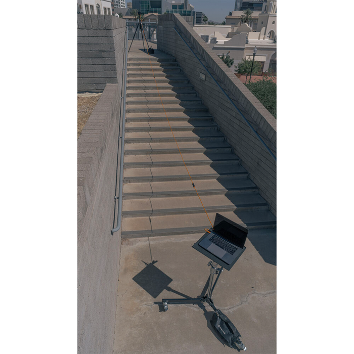 Tether Tools TetherPro USB-C Straight to Right-Angled Cable, 31' - High-Visibility Orange