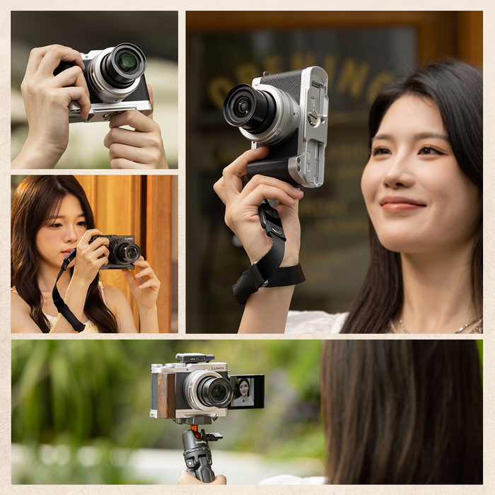 SmallRig L-Shaped Mount Plate with Silicone Handle for Panasonic LUMIX L10 5700 - Black
