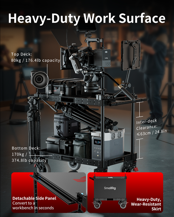 SmallRig 36" Lightweight Video Production Camera Cart MD4573