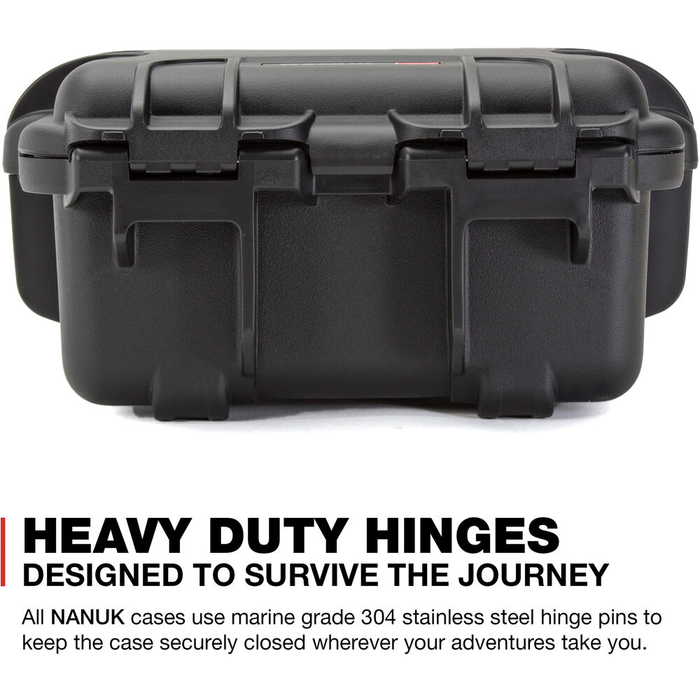 Nanuk 905 Small-Series Protective Case with Cubed Foam & Lid Foam - Black