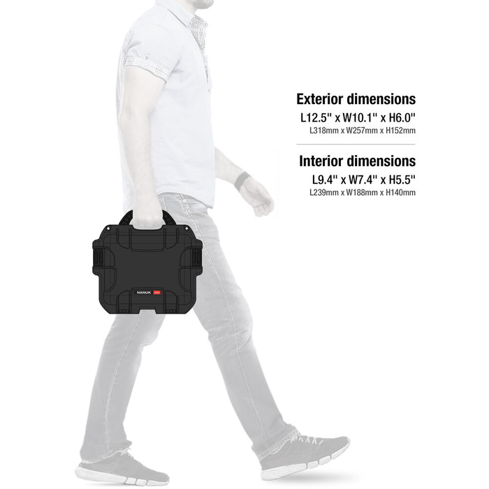 Nanuk 905 Small-Series Protective Case with Cubed Foam & Lid Foam - Black