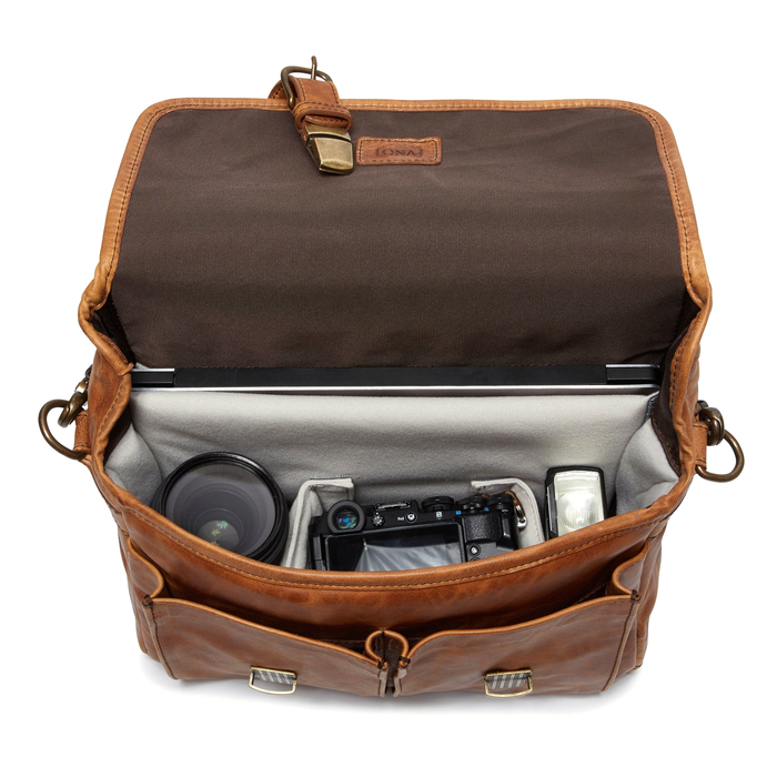 ONA Prince Street Messenger Bag, Leather - Antique Cognac