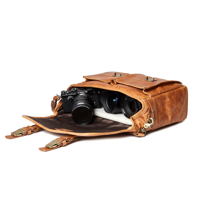 ONA Prince Street Messenger Bag, Leather - Antique Cognac