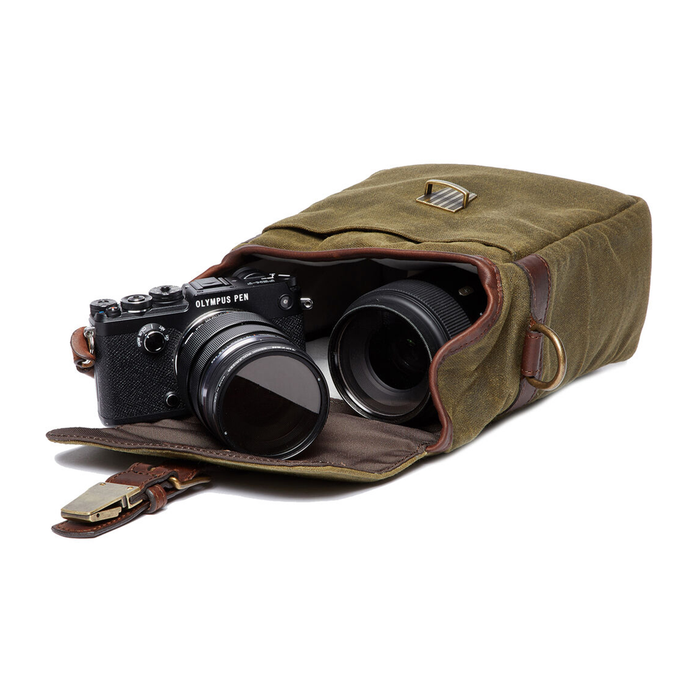 ONA Bond Street Messenger Bag, Waxed Canvas - Olive
