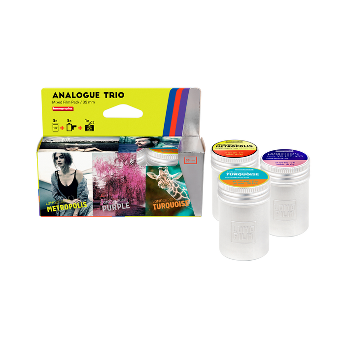 Lomography Analogue Trio Mixed Color Negative Film Pack - 35mm Film, 36 Exposures, 3 Pack