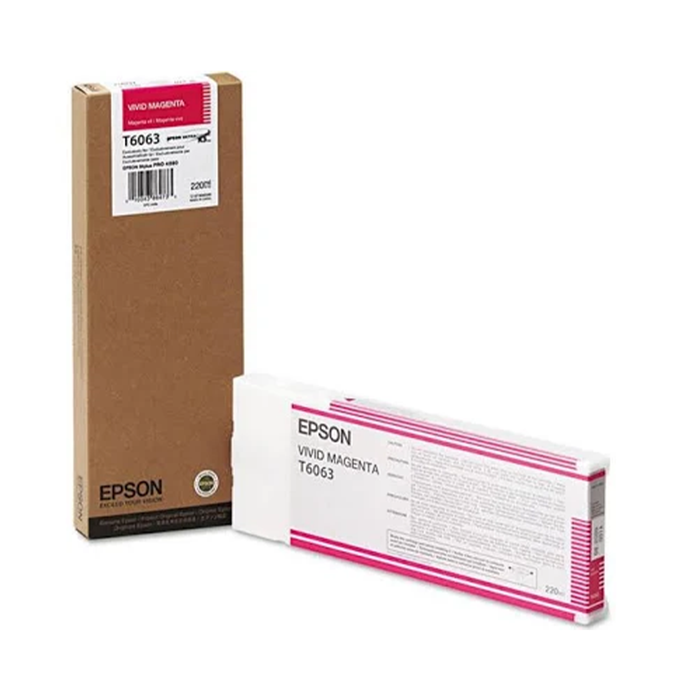 Epson T606300 UltraChrome K3 Vivid Magenta Ink Cartridge for Stylus Pro 4880 Printer - 220mL