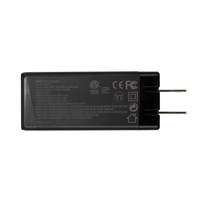ProMaster 3-Port 65 Watt GaN USB Charger - Black