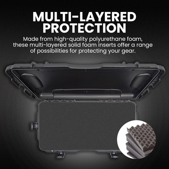 Nanuk 980 Medium-Series Pro Photo Kit Protective Case with Padded Dividers & Lid Organizer - Orange