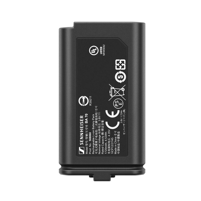 Sennheiser BA 70 Li-Ion Battery for Select Evolution Wireless Digital Transmmitters
