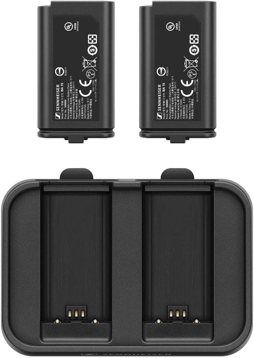 Sennheiser EW-D Charging Set with Two BA 70 Batteries for EW-D Bodypack and Handheld Transmitters