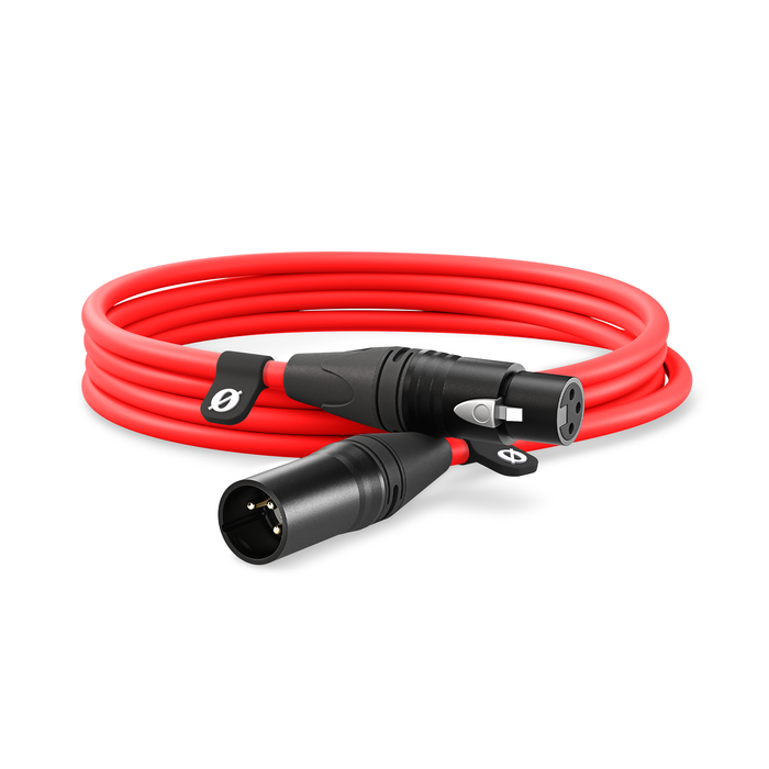 Rode XLR Male to XLR Female Cable, 9.8' (3m) - Red