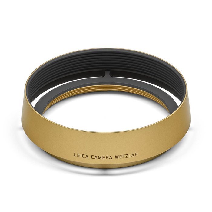 Leica Lens Hood for Q Cameras, Round, Aluminum, Brass