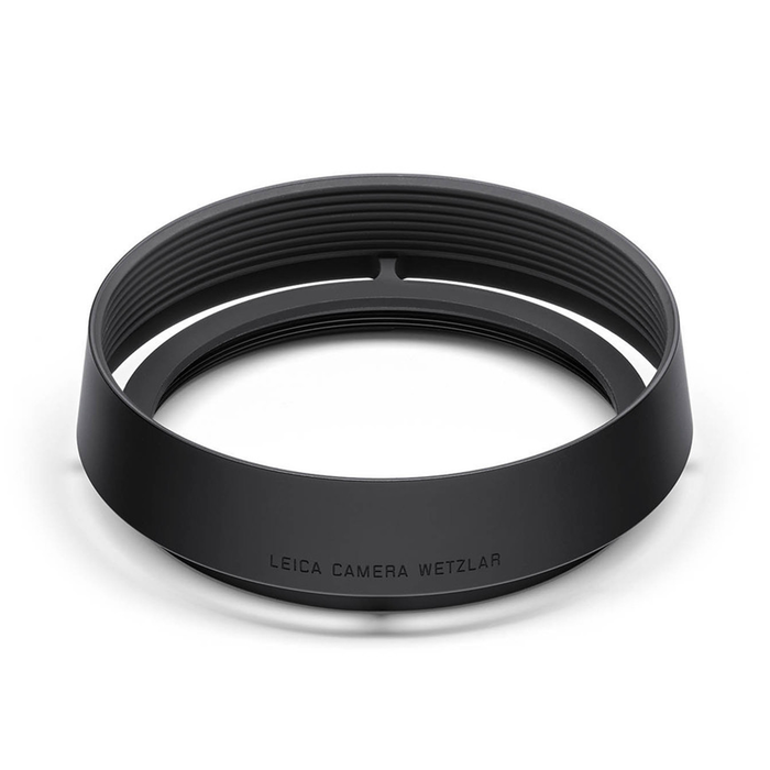 Leica Lens Hood for Q Cameras, Round, Aluminum, Black