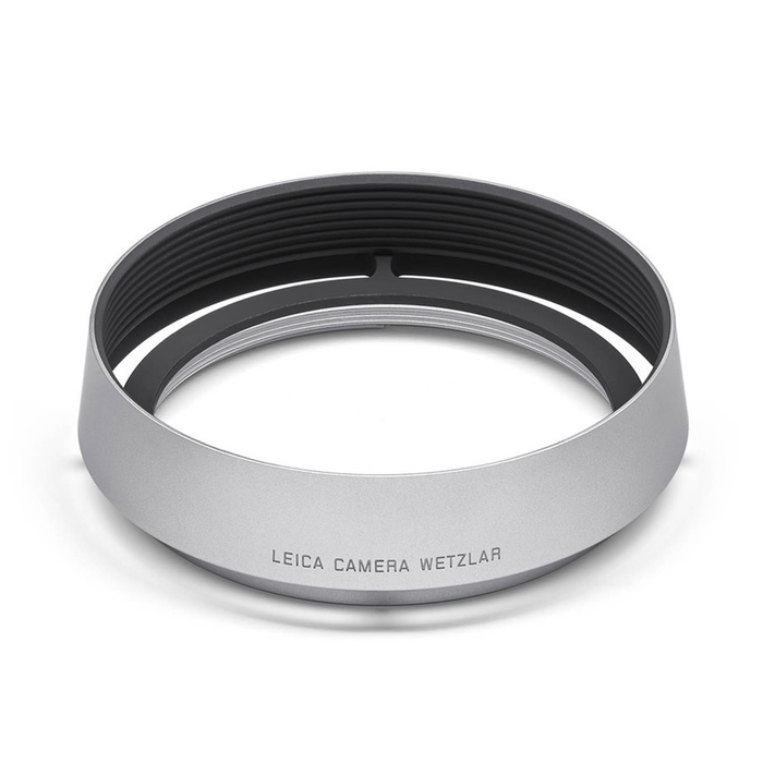 Leica Lens Hood for Q Cameras, Round, Aluminum, Silver