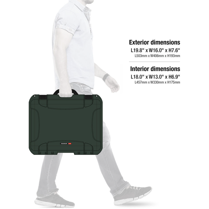 Nanuk 930 Medium-Series Protective Case with Cubed Foam & Lid Foam - Olive