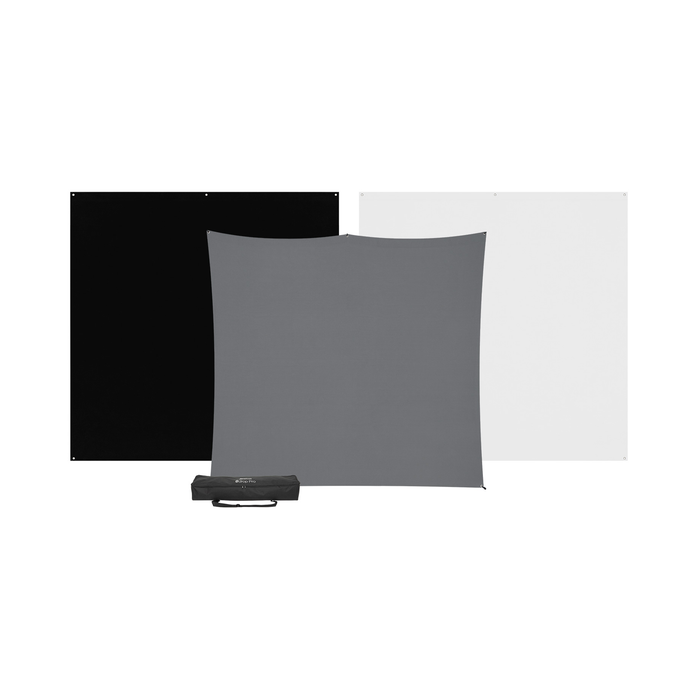 Westcott X-Drop Pro 3-Pack Wrinkle-Resistant Backdrop Kit, 8' x 8'