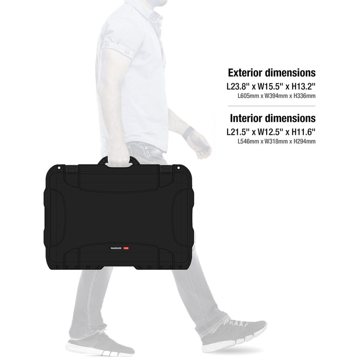 Nanuk 938 Wheeled Pro Photo Kit Protective Case with Padded Dividers & Lid Organizer - Black