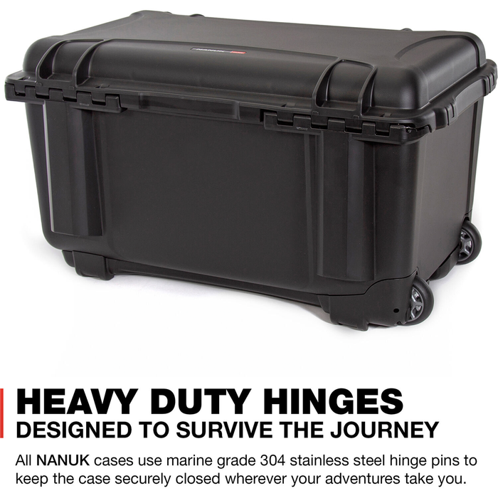 Nanuk 938 Wheeled Pro Photo Kit Protective Case with Padded Dividers & Lid Organizer - Black