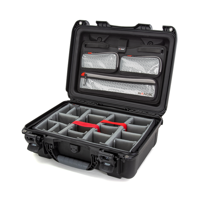 Nanuk 925 Medium-Series Pro Photo Kit Protective Case with Padded Dividers & Lid Organizer - Black