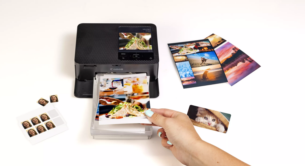 Canon Selphy CP1500 Wireless Compact Photo Printer - White