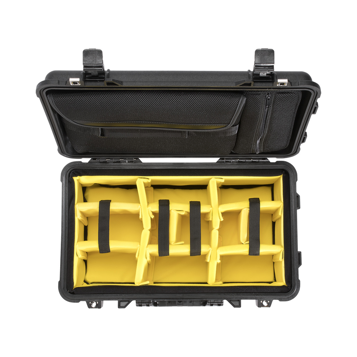 Pelican 1510SC Protector Studio Case with Padded Dividers & Lid Organizer Laptop Sleeve & Accessory Pouch - Black