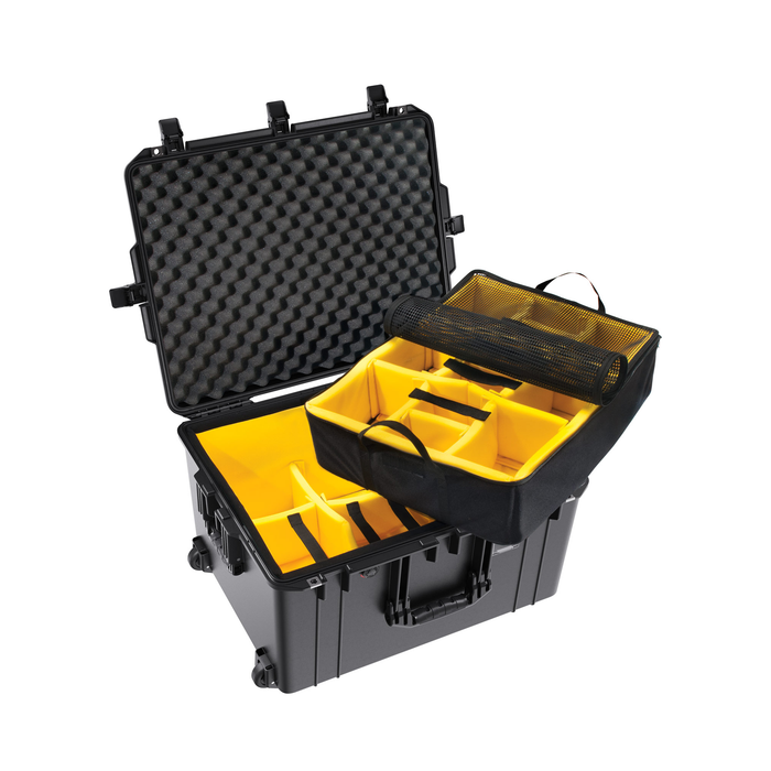 Pelican 1637AirWD Wheeled Hard Case with Padded Dividers - Black
