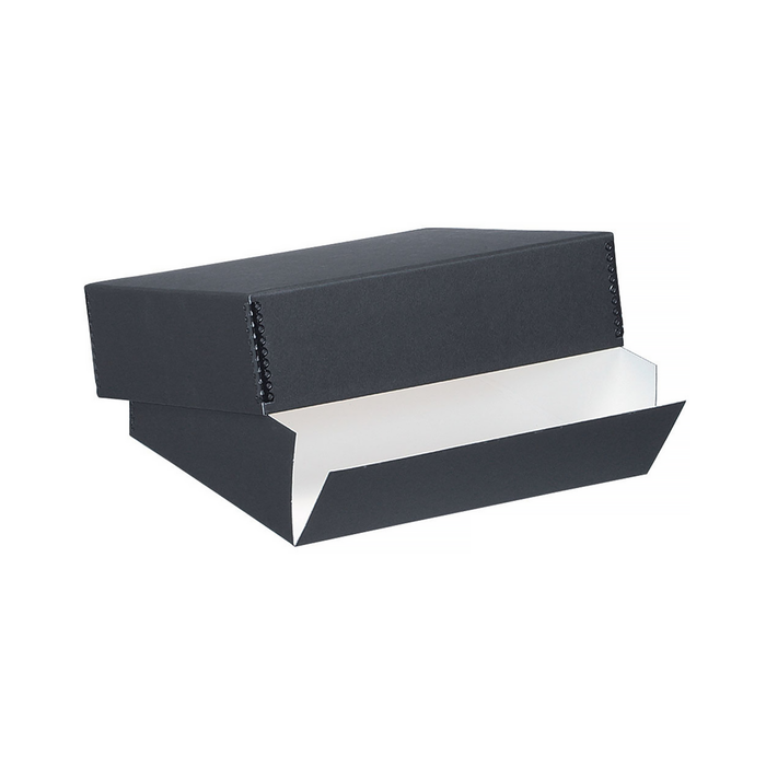 Lineco Drop-Front Archival Box, Black - 8.5 x 11 x 3"