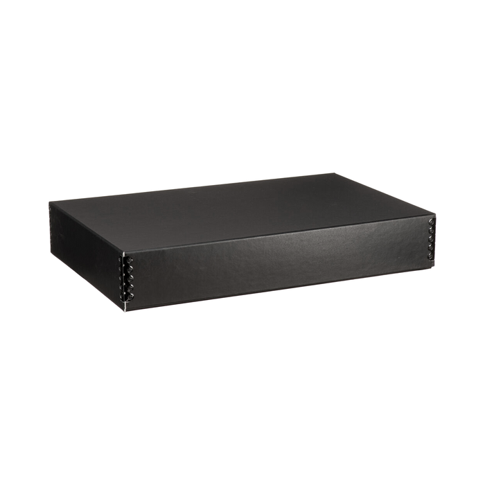 Lineco Drop-Front Archival Box, Black - 11.75 x 18.25 x 3"