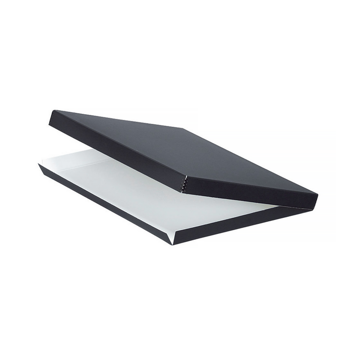 Lineco Drop-Front Archival Box, Black - 17.75 x 22.75 x 1.5"