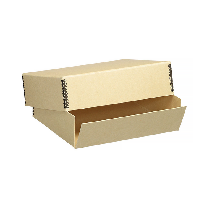 Lineco Drop-Front Archival Box, Tan - 9.25 x 11.75 x 3"