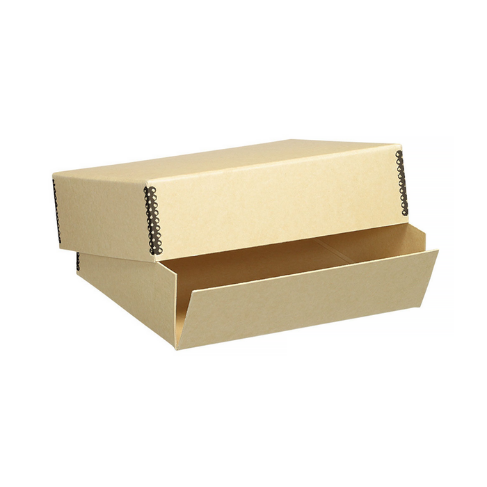 Lineco Drop-Front Archival Box, Tan - 8.5 x 11 x 3"