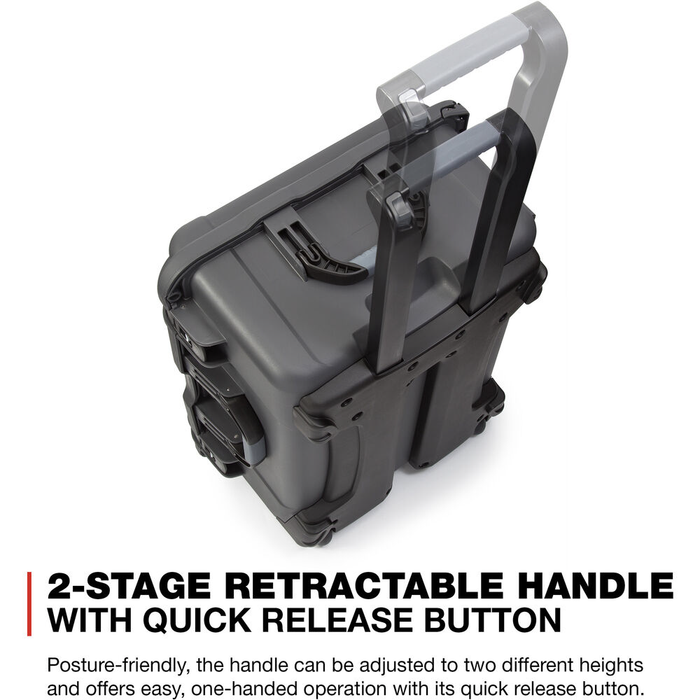 Nanuk 950 Wheeled Pro Photo Kit Protective Case with Padded Dividers & Lid Organizer - Graphite