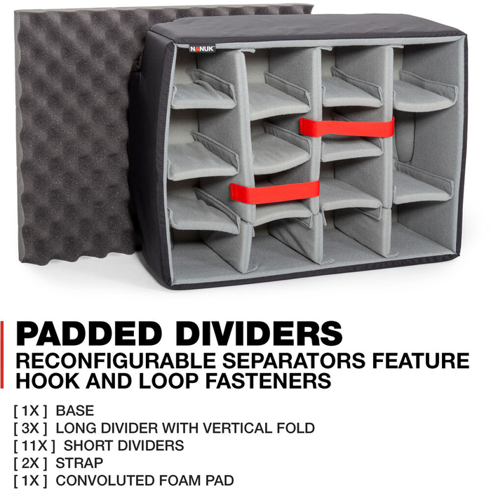 Nanuk 950 Wheeled Pro Photo Kit Protective Case with Padded Dividers & Lid Organizer - Graphite