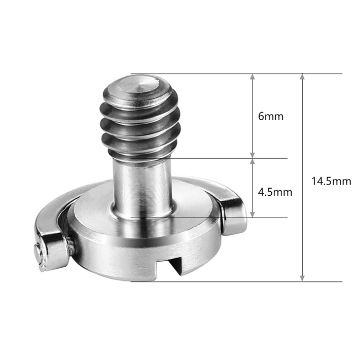 SmallRig Quick Release Camera Screw 1/4 inch with D-Ring, Pair 838