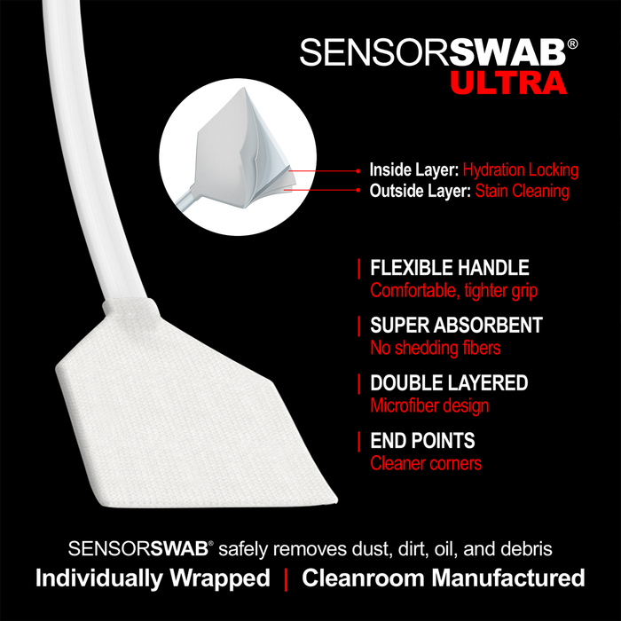 Photographic Solutions Type 4 Sensor Swab Ultra for Medium Format Sensors, 33mm, 12-Pack