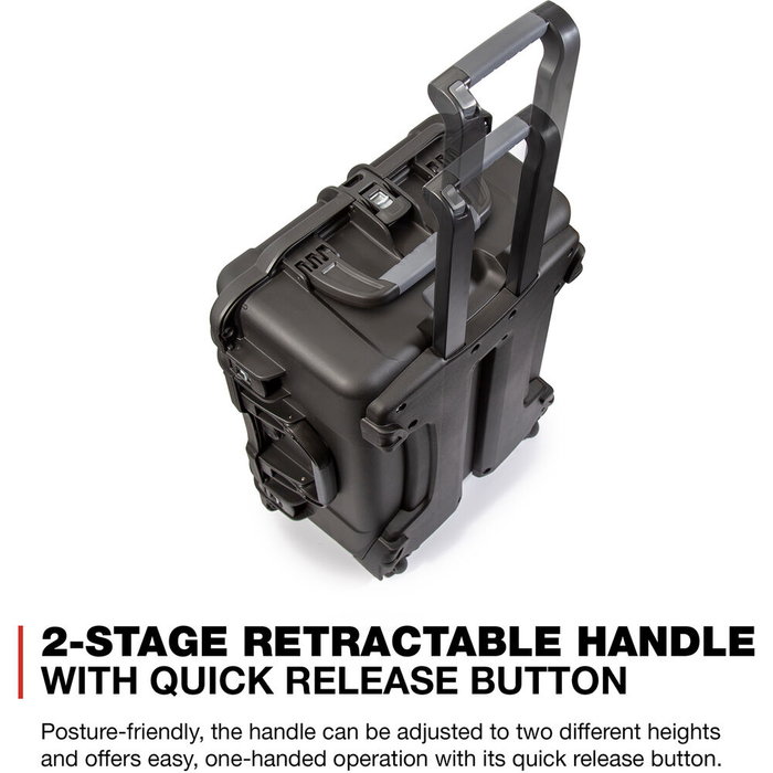 Nanuk 955 Wheeled Pro Photo Kit Protective Case with Padded Dividers & Lid Organizer - Black