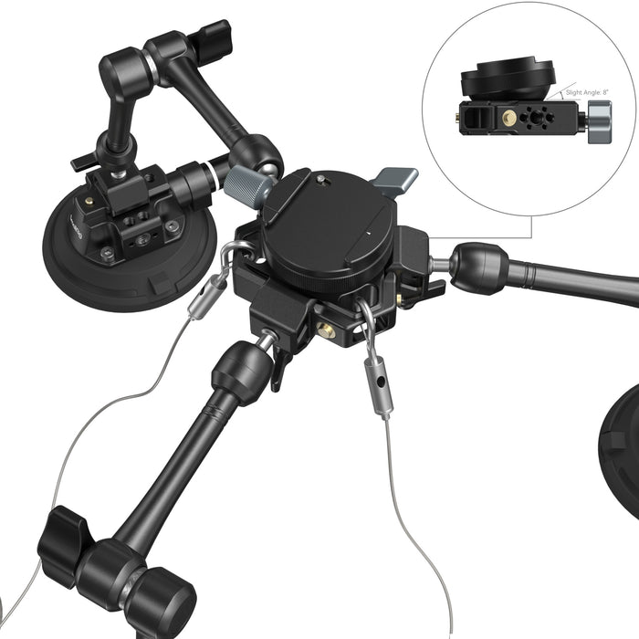 SmallRig SC-15K All-in-One 4-Arm Suction Cup Camera Mount Kit for Vehicle Shooting 3565